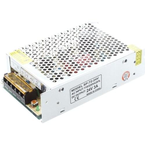 AC 110/220V 24VDC 3A 72W Power Supply Transformer for LED Flexible Strip Lamp