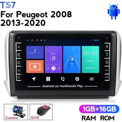Android AHD HD 1280X720 IPS Car Radio Multimedia Navigation For Peugeot 2008 2013 2014 2015 2016 2017 2018 2019 2020 2DIN NO DVD