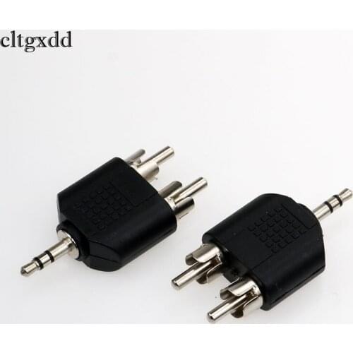 Cltgxdd 3.5mm Stereo Male Plug to Dual RCA Lotus Plug Male Connector Audio Adapter Nickel Plated 3.5 Plug RCA Connecto