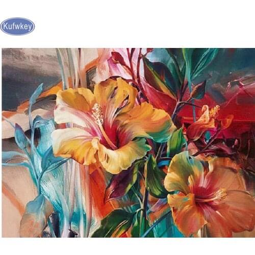 Flower Diamond Painting Cross stitch,Full Square diamond Mosaic Diamond Embroidery bead,Picture of Rhinestone,mosaic diamond art