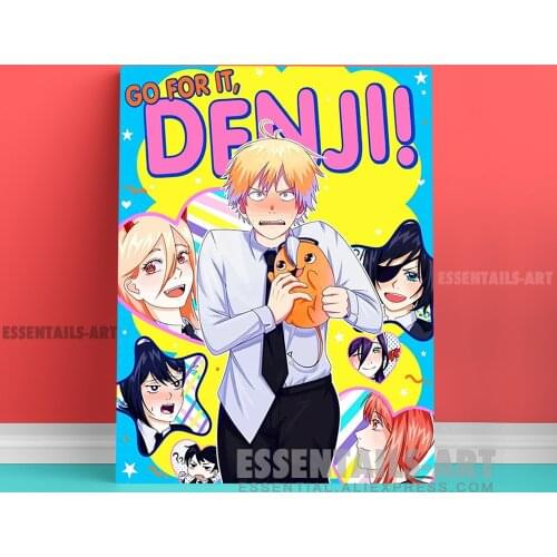 Denji Cute design Chainsaw Man Canvas Wall Art Painting Poster Bedroom Study studio print Living kid Room Home Decoration Prints