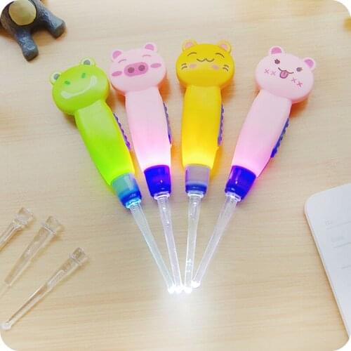 Baby Ear Syringe Ear Cleaner Earwax Spoon Clean LED Light Flashlight Earpick,Cleaner Tool Curette
