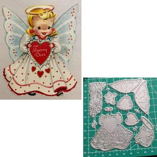 Baby Angel Christmas Vintage Girl Cutting Dies For Scrapbooking Card Handmade Paper Craft