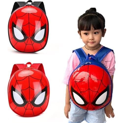 Disney Spiderman Anime Backpack Schoolbag Kindergarten Boys Girls Cartoon Eggshell Backpack Cute Waterproof New Free Shipping