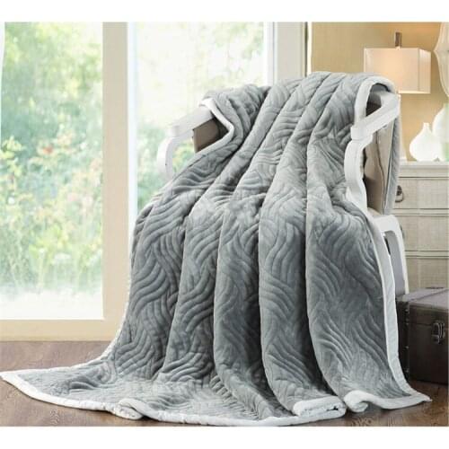Home Textile Solid Air/Sofa/Bedding Throws Flannel Blanket Winter Warm Soft Bedsheet