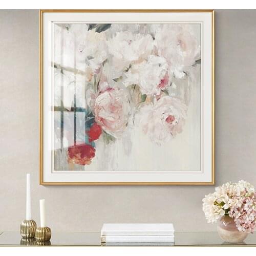 EECAMAIL Peony Flowers Luxury Living Room Decoration Diamond Art Painting Full Diamond Embroidery Painting Cross Stitch No Frame