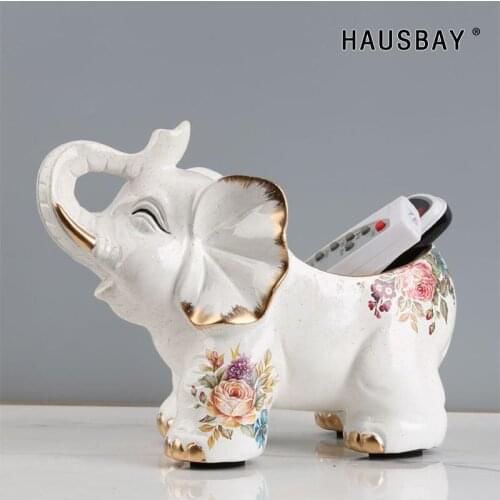 European Elephant Porch Organizer Creative Living Room Wine Cabinet Home Decor Accessories Key Box04394