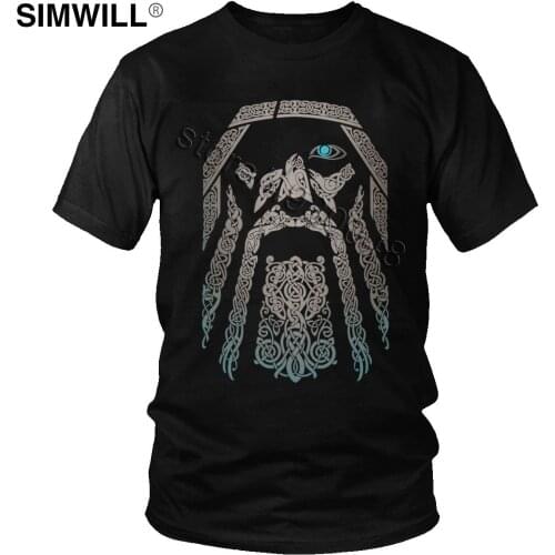 Mens Viking T Shirt Personality Valhalla Odin Tshirt Short Sleeved Cotton Breathable Graphic Tee Tops O-neck Designer Apparel