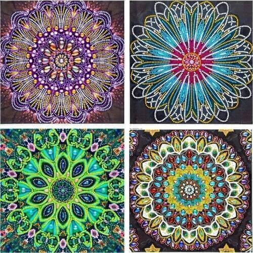 HUACAN 5D DIY Diamond Painting Special Shape Mandala Diamond Embroidery Flower Picture Of Rhinestone Diamond Mosaic Wall Art