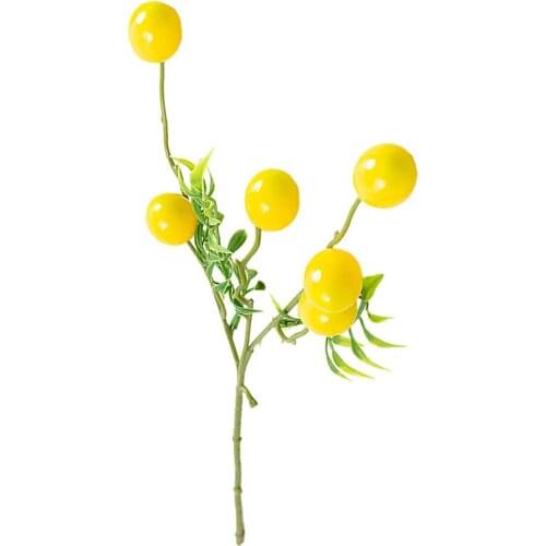 Artificial Lemon Branch Kumquat Simulation Display Flower For Holiday And Party Foam Christmas 50cm Plastic Decoration