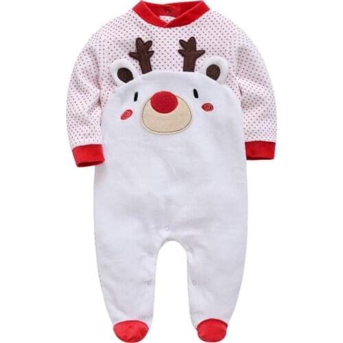 Christmas Romper Infant Girls Romper Animal Deer Full Sleeve Girls Winter Rompers Newborn Bebes Ropa Recien Nacido