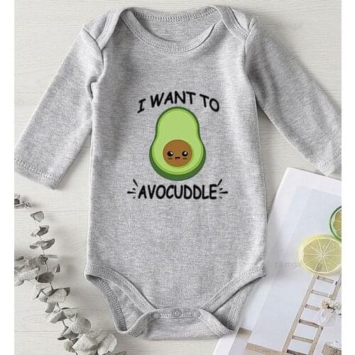 Autumn Jumpsuit for Babies Toddler Girl Winter Clothes Kids Clothing Cotton Girls Outfits New Born Baby Items Avocado Print
