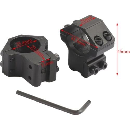 Mizugiwa 2pcs/pair Rifle Scope Mount 25.4mm ring 11mm Dovetail Rail Low Profile Mount fit Air Gun Laser Light Scope Hunting Caza