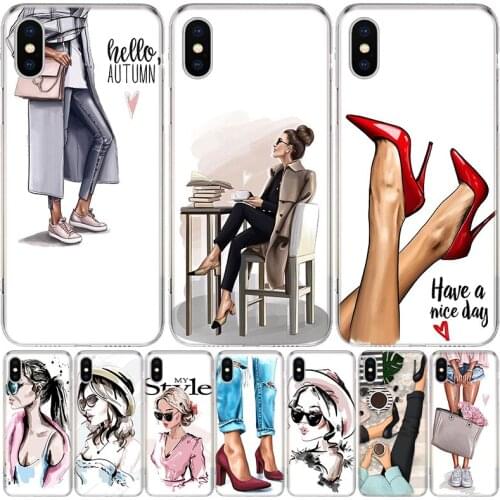 Fashion Girls High Heels Shoes Legs Coffee Heart Phone Case For Iphone 11 12 Mini Pro XS Max XR X 8 7 6 6S Plus SE 2020 5 5S SE