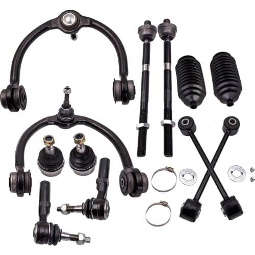 Front Inner & Outer Tie Rod End Link + Upper Control Arm for Jeep Commander 2010