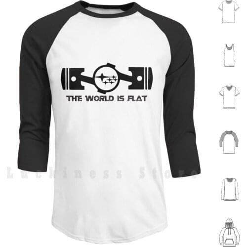 The World Is Flat Hoodie Long Sleeve Auto Car Sti Wrx Sti Sti Vinyl The World Is Flat Custom