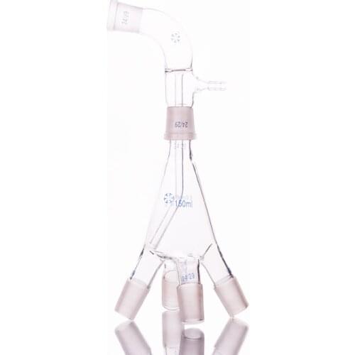 Rotary vacuum receiver,Capacity 150ml,Joint 24/29,Four-way distillation receiving tube