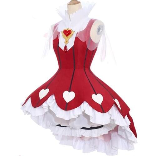 Sakura Clear Card Cosplay Card Captor Sakura OP2 Heart of Rose Gamble suit cosplay costume dress