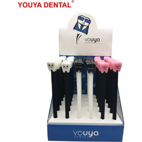 Quick Drying 0.5mm Gel Pen Set 36pcs Pack Cute Tooth Shape Signing Pens Smooth Ink Refill Black Tooth Fairy Dental Dentist Gifts