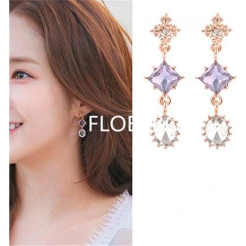 Why Secretary King Smile Park Min Young Crystal Korean Drama Ear piercing Personality Earrings For Women Girls Pendientes