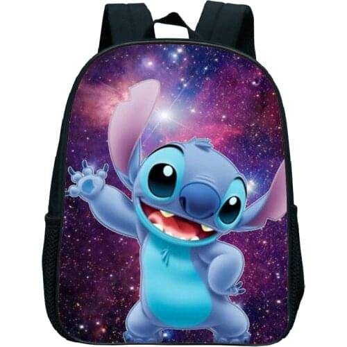 Disney Stitch SchoolBag Kids Backpack for Boys Girls Bookbag Cute Rucksack Kindergarten Shoulder Knapsack Cute Cartoon Backpack