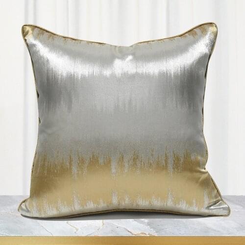 Modern Gold Silver Cushion Cover 45x45 Art Abstract Home Decor Throw Pillow Cover For Hotel Livingroom Sofa Luxury Pillowcase