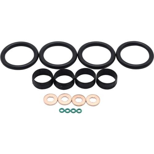 Car Styling Fuel Injector Seal + Washer + Oring + Manifold Seals for Ford Citroen Peugeot Mazda Toyota 1.4 TDCi Duratorq Engine