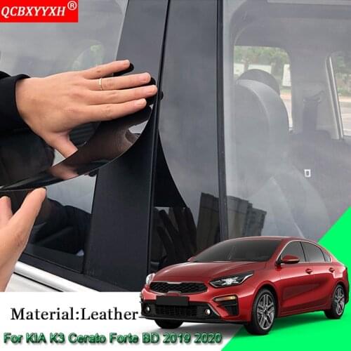 Car Styling PVC Car Window Trim Sticker Middle Column Stickers Decoration Auto Accessories For Kia K3 Cerato Forte BD 2019 2020