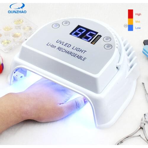 72w Uv Led Nail Dryer Lamp For Nails With Battery Strong Power Gel Polisher Curing Machine Varnish Light Phototherapy Lamps