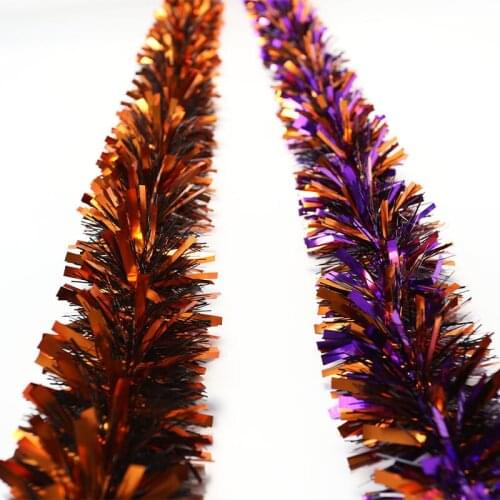 Halloween Decoration Black Purple Orange Pendant Halloween Atmosphere Props Ribbon Black Orange Color Bar Pendant