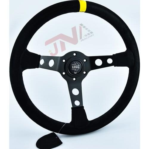 Universal 14inch Suede Steering Wheel High quality Drift Sports Steering Wheels Auto parts modification