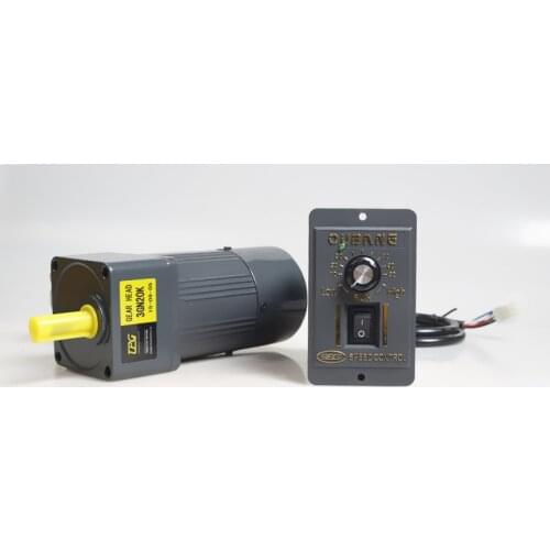 15W brake, speed regulating motor, 220V AC gear reducer motor, high torque, reversible, adjustable speed + speed controller