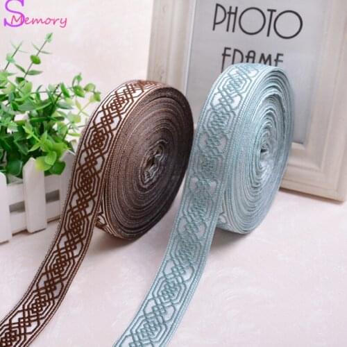 25M Jacquard webbing Curtain Lace fabric Ribbon Trim Fringe DIY accessories for Dress Sofa Cushion Pillow Clothing Decoration