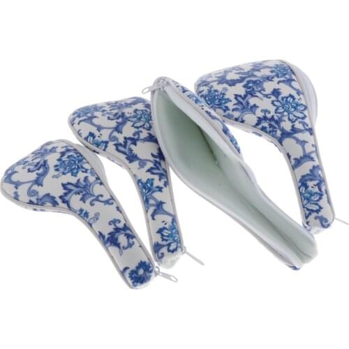 4x Waterproof Golf Wood Head Cover Zipper Headcover for No. 1 3 5 UT Driver