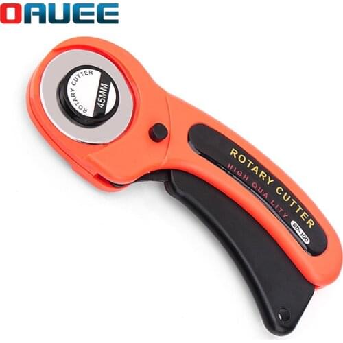 45mm Rotary Cutter Leather Cutting Tool Fabric Cutter Circular Blade DIY Patchwork Sewing Quilting Fit Olfa Cut