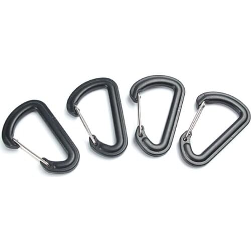 2Pcs Plastic EDC Keychain Clip Carabiner Hiking Buckle Split Mini Spring Clasp Hook Carabiner Claspss Accessories Tool Equipment