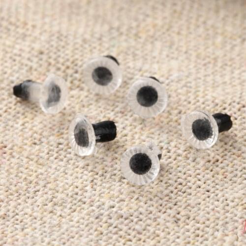 50Pcs 4mm Plastic Safety Teddy Bear Eyes for Amigurumi Doll Plush Animal Stuffed Toy Puppet Eyes Felting Hand DIY Making Craft