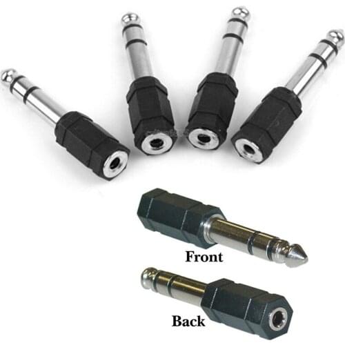 500pcs High Quality Gold Plated 6.5mm 1/4"Male plug to 3.5mm 1/8"Female Jack Stereo Headphone Audio Converter Adapter