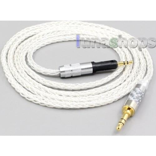LN006537 8 Core Silver Plated OCC Earphone Cable For Audio Technica ATH-M50x ATH-M40x ATH-M70x
