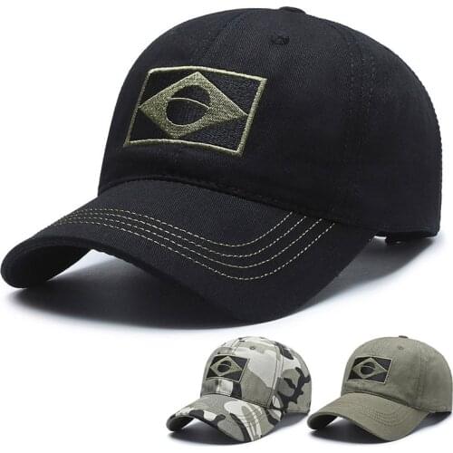 2021BestSelling Tactical Baseball Cap Men Women Summer Brazil Flag Visor Snapback Hat Male Bonnet Fashion Casual Gorra Casquette