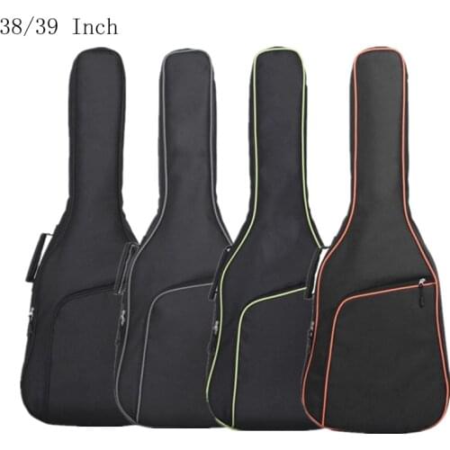 38/39 Inch Oxford Fabric Guitar Case Colorful Edge Gig Bag Double Straps Padded 10mm Cotton Soft Waterproof Backpacks