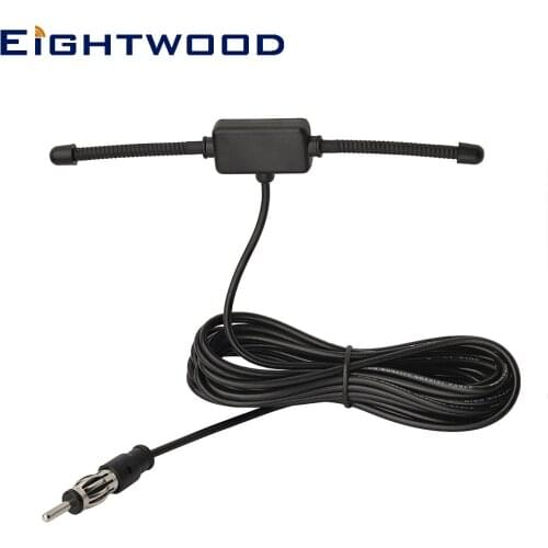 Eightwood Car Stereo FM Dipole Antenna with Motorola DIN Connector 300cm Extension for Vehicle Truck SUV Radio Stereo Head Unit