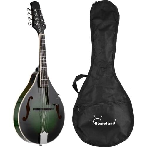 Mandolin A Style 8-String Basswood Body Engineer Wood Fingerboard Adjustable String Instrument for Benginners with Storage Bag