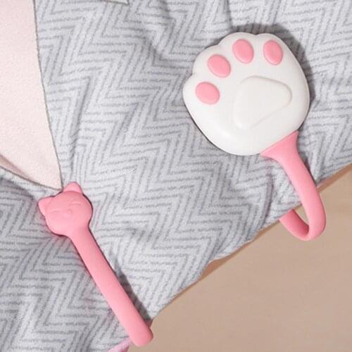 Cute Animal Paw Non-slip Quilt Blanket Clip Duvet Quilt Clips Blankets Fastener Clip Cover Duvet Sheet Fixer Anti-run Device