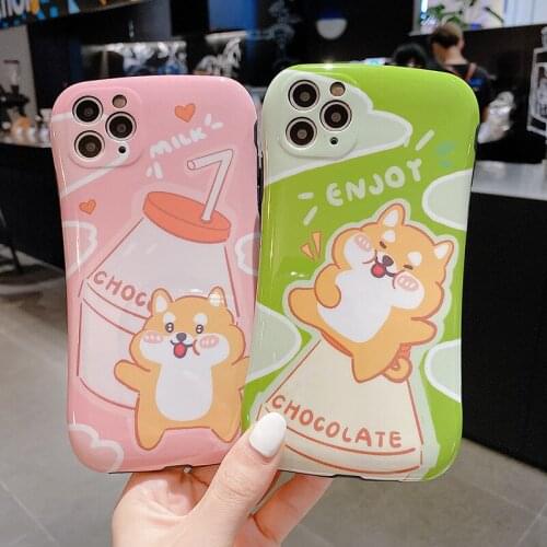 Cute Cartoon Shiba Inu Phone Case For iPhone 11 Pro Max Kawaii Cute Fashion TPU Back Cover For iPhone SE X XS XR Xs Max 7 8 Plus