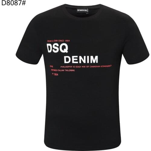 DSQ PHANTOM TURTLE Mens Short Sleeve Logo Series Graphic T-Shirt Men Fashion Print Cotton Tees Breathable Quality Tops D80871