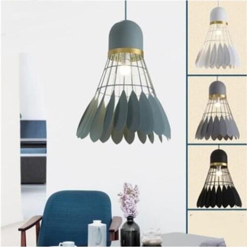 Nordic pendant lamp restaurant lights bar badminton lamp modern bedroom bedside lamps creative iron lamps pendant lights ZA8217