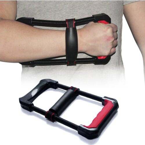 2020 New Adjustable Hand Grip Arm Wrist Trainer Forearm Exercises Force Power Strengthener Home Gym Fitness Equipment Black