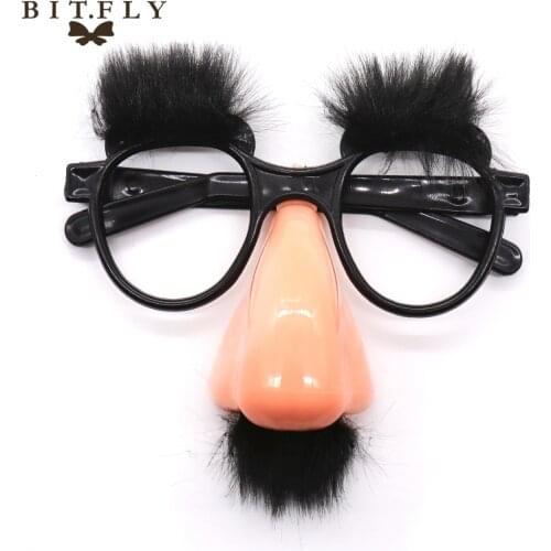 New Stylish Lovely Funny Foolish Nerd Halloween Black Old Man Glasses Eyebrow Nose with Mustache Costume Party decoration suppli