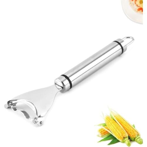 Stainless Steel Cob Corn Stripper Peeling Knife With Protective Handle Corn Stripping Tools For Home Kitchen Restaurant Durable